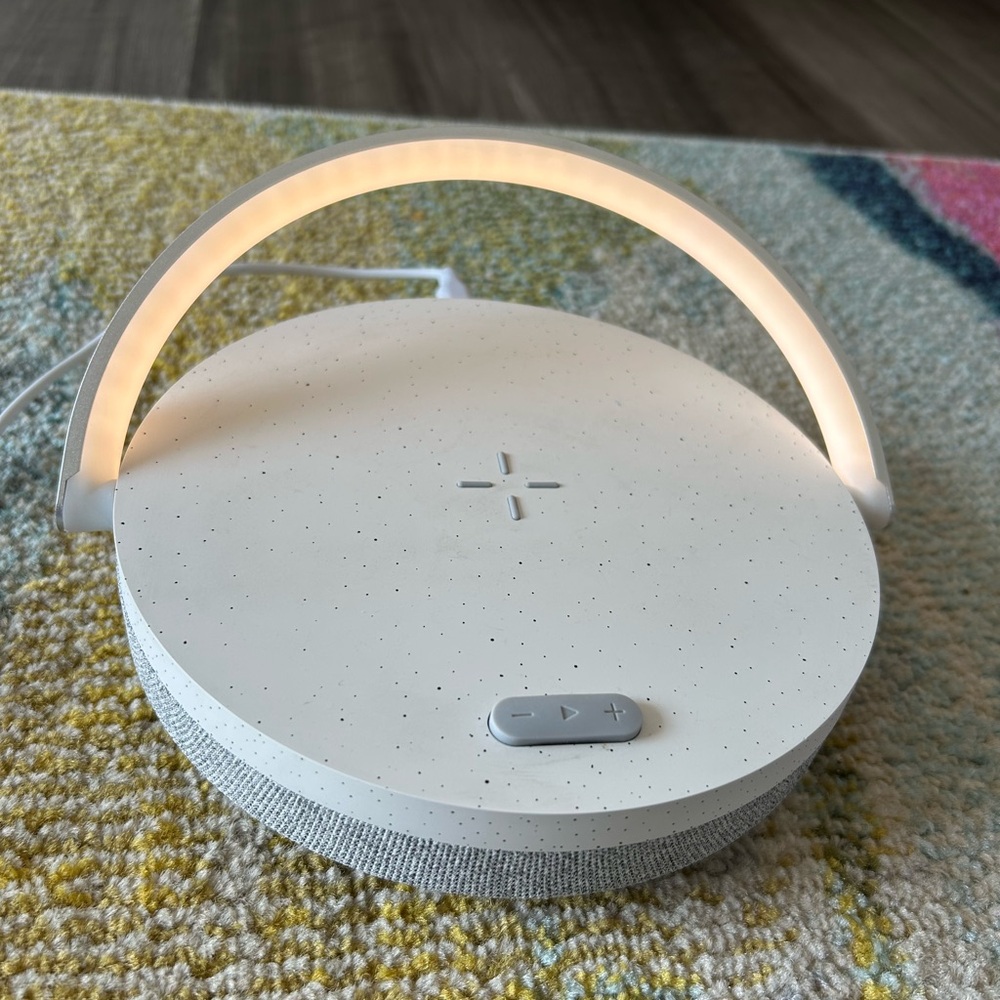 Ezvalo White & Gray Charging Speaker Lamp Light
